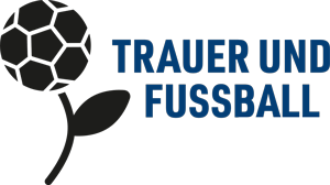 Logo von Verein Trauer und Fußball: Blume mit einem Stängel, deren Blüte aus einem Fußball besteht.